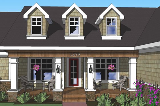 Exterior - Other Elevation for Craftsman House Plan #51-515 - 3 bed, 2.5 bath