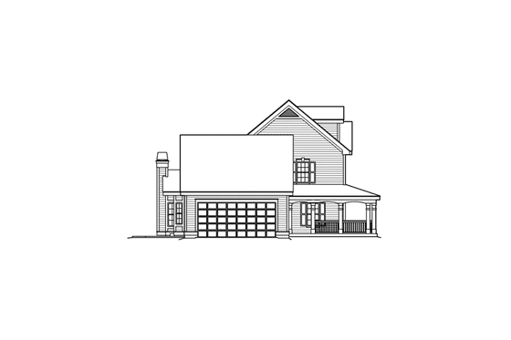Exterior - Other Elevation 2 for Farmhouse House Plan #57-352 - 3 bed, 2.5 bath