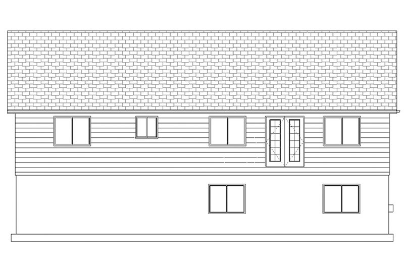 Dream House Plan - Exterior - Rear Elevation 2 for Ranch House Plan #1060-14 - 3 bed, 2 bath