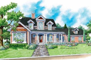 Exterior - Front Elevation 3 for Victorian House Plan #930-195 - 3 bed, 4.5 bath