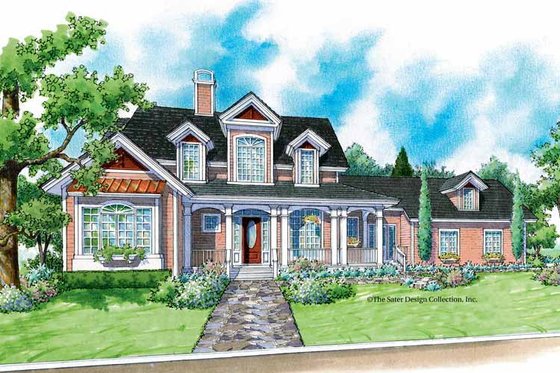 Exterior - Front Elevation 3 for Victorian House Plan #930-195 - 3 bed, 4.5 bath