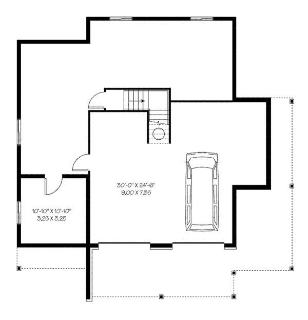 House Design - European Floor Plan - Lower Floor Plan #23-2484