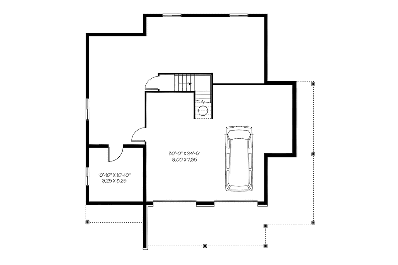 House Plan Design - Floor Plan - Lower Floor for European House Plan #23-2484 - 3 bed, 2.5 bath