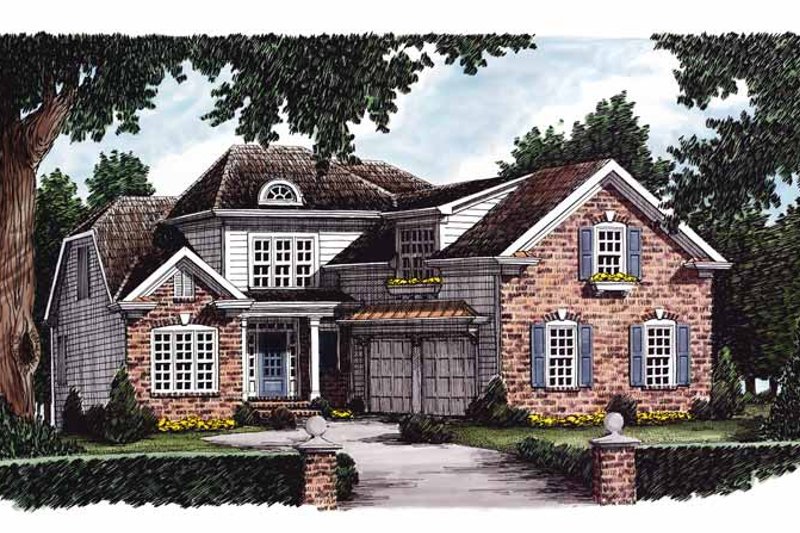 Architectural House Design - Colonial Exterior - Front Elevation Plan #927-621