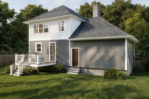 Exterior - Front Elevation 4 for Farmhouse House Plan #79-201 - 3 bed, 2.5 bath