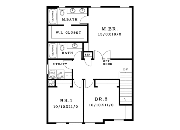Dream House Plan - Craftsman Floor Plan - Upper Floor Plan #943-13
