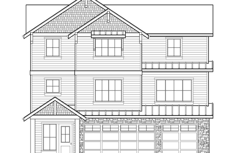 House Plan Design - Exterior - Front Elevation 3 for Farmhouse House Plan #569-98 - 5 bed, 4 bath