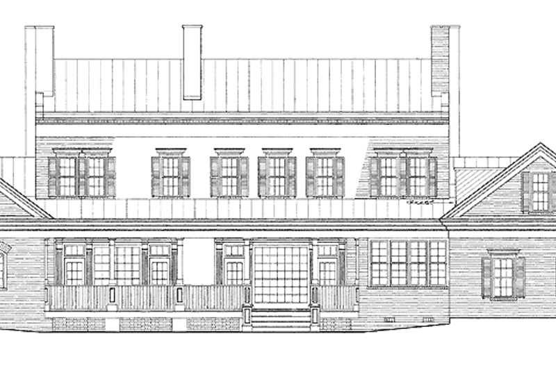 Dream House Plan - Exterior - Rear Elevation for Classical House Plan #137-311 - 4 bed, 4 bath