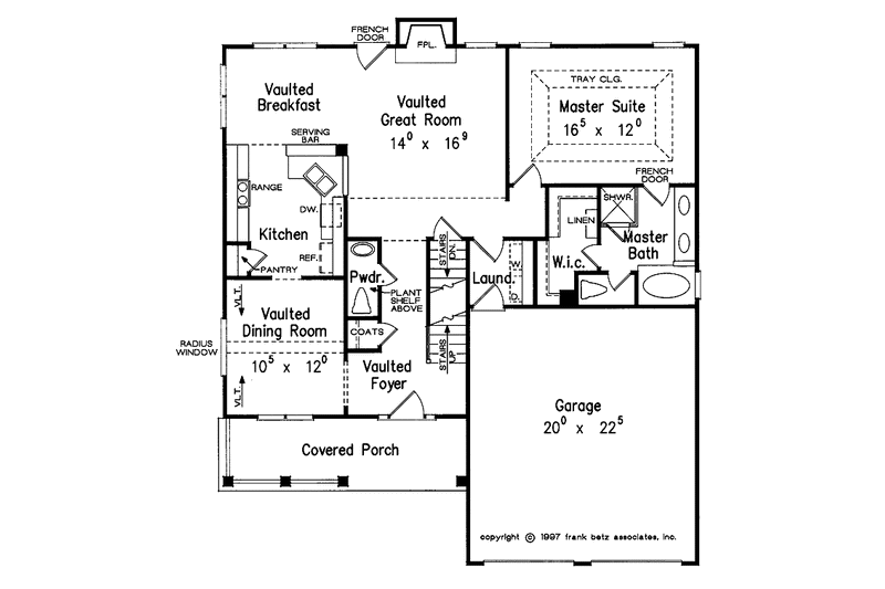 Home Plan - Floor Plan - Main Floor for Country House Plan #927-250 - 3 bed, 2.5 bath