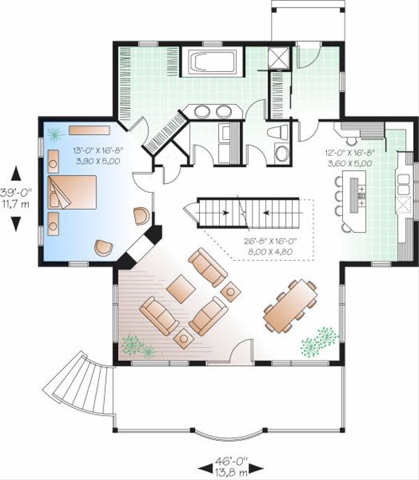 Home Plan - Traditional Floor Plan - Main Floor Plan #23-851