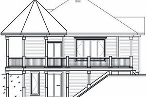 Exterior - Rear Elevation for Cottage House Plan #23-847 - 1 bed, 1 bath