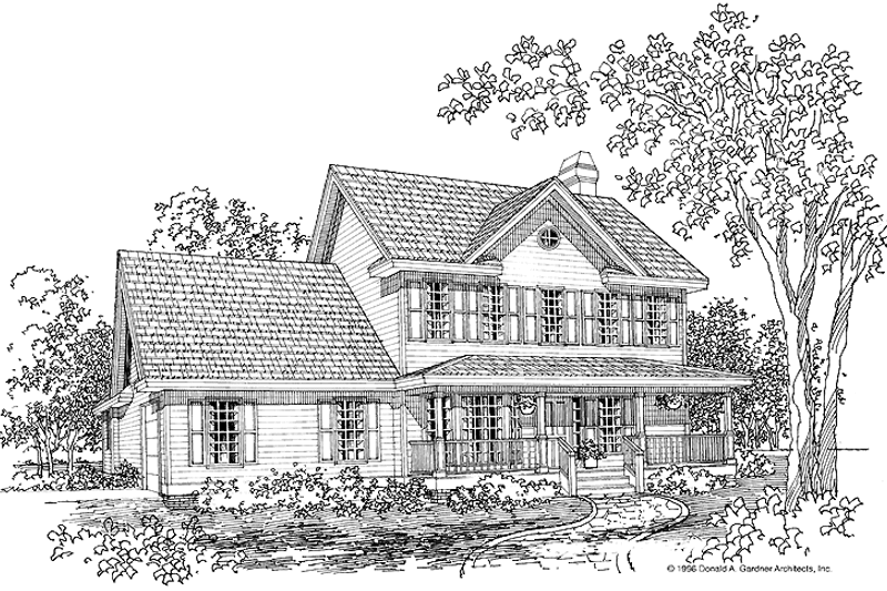 Architectural House Design - Country Exterior - Front Elevation Plan #929-252