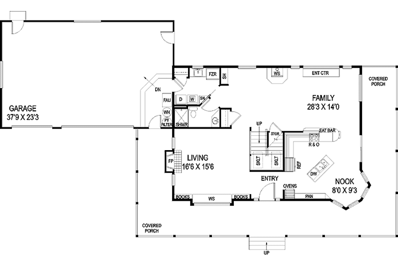 House Plan Design - Floor Plan - Main Floor for Ranch House Plan #60-1001 - 4 bed, 3 bath