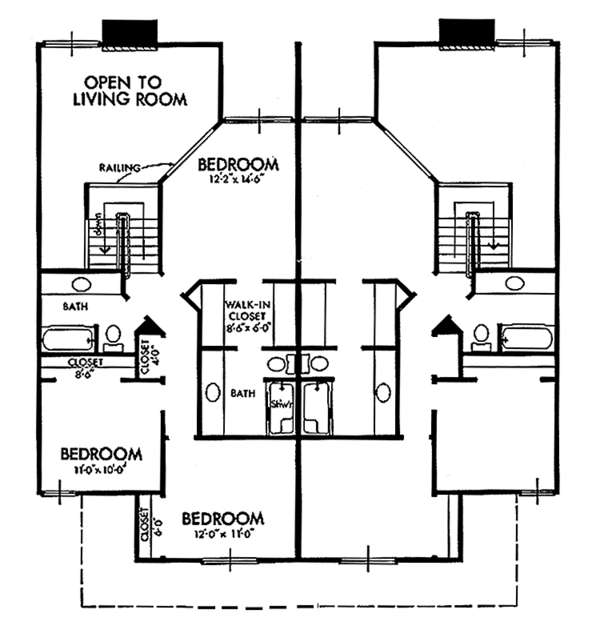 House Plan Design - Mediterranean Floor Plan - Upper Floor Plan #320-1234