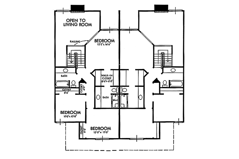 Dream House Plan - Floor Plan - Upper Floor for Mediterranean House Plan #320-1234 - 3 bed, 2.5 bath