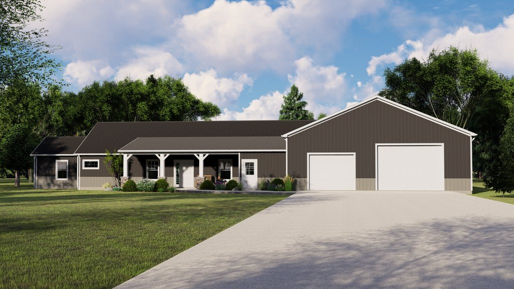 Farmhouse Style House Plan 3 Beds 2 Baths 2025 Sq/Ft Plan 1064117