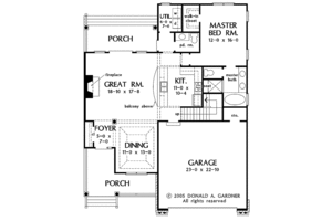 Floor Plan - Main Floor for Country House Plan #929-728 - 3 bed, 3.5 bath
