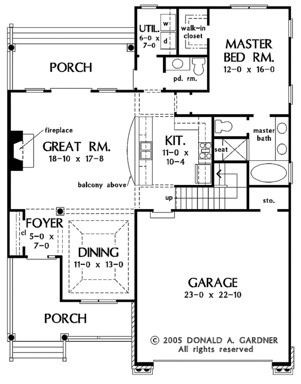 Country Floor Plan - Main Floor Plan #929-728