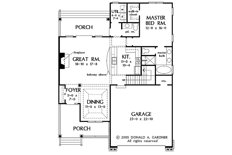 Home Plan - Floor Plan - Main Floor for Country House Plan #929-728 - 3 bed, 3.5 bath