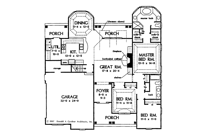 Home Plan - Floor Plan - Main Floor for Country House Plan #929-339 - 3 bed, 2 bath