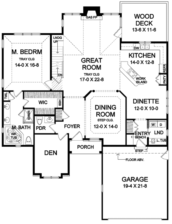 Home Plan - Traditional Floor Plan - Main Floor Plan #328-341
