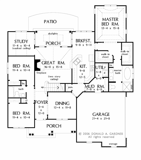 Dream House Plan - Traditional Floor Plan - Main Floor Plan #929-822