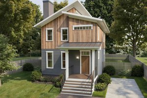 Modern Exterior - Front Elevation Plan #79-293