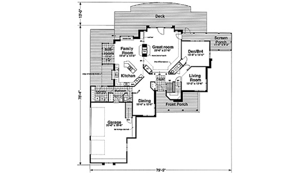 House Design - Country Floor Plan - Main Floor Plan #965-9