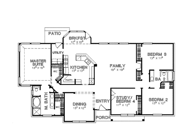 House Plan Design - Traditional Floor Plan - Main Floor Plan #472-380
