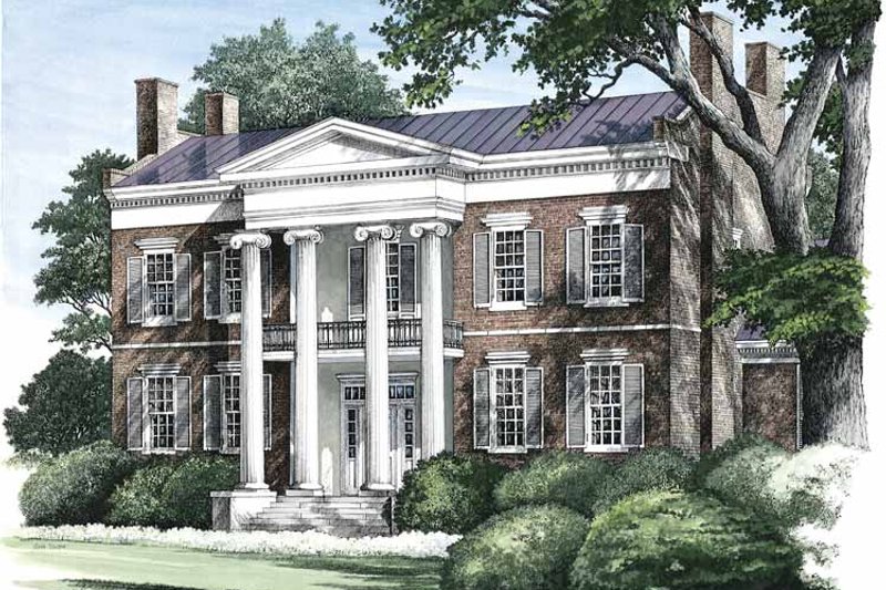 Dream House Plan - Exterior - Front Elevation 4 for Classical House Plan #137-311 - 4 bed, 4 bath