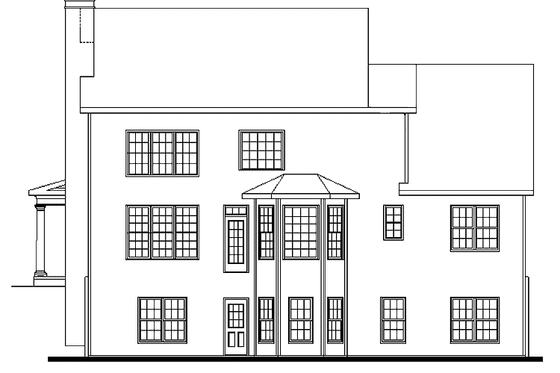 Exterior - Rear Elevation for Classical House Plan #927-865 - 4 bed, 3 bath