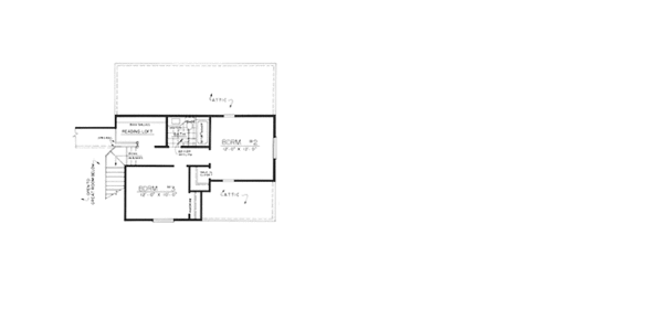 Architectural House Design - Country Floor Plan - Upper Floor Plan #303-467