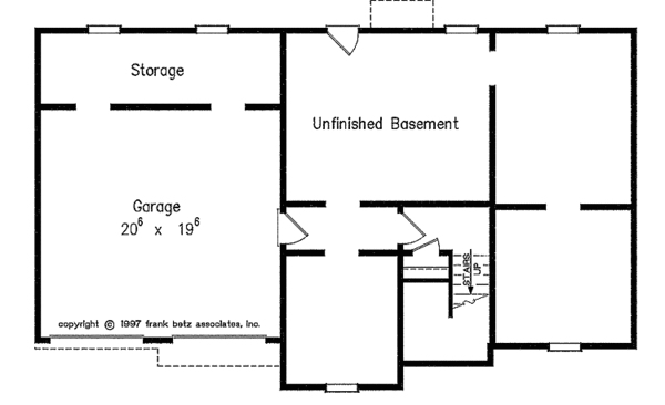 Home Plan - Colonial Floor Plan - Lower Floor Plan #927-214