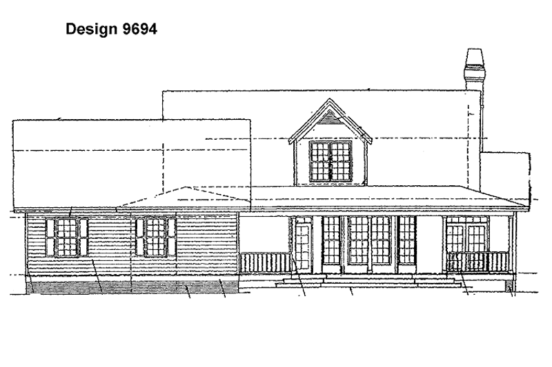 Home Plan - Exterior - Rear Elevation for Country House Plan #929-140 - 3 bed, 2.5 bath