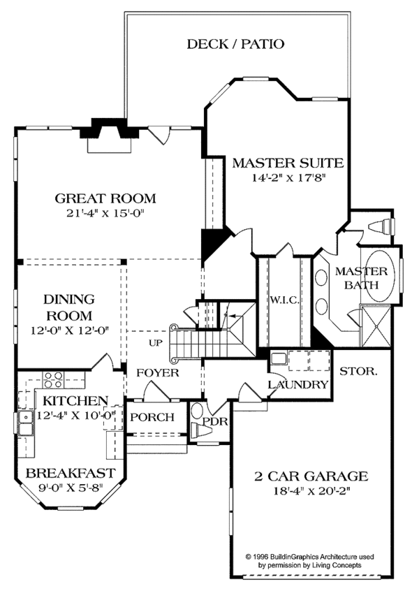 Architectural House Design - Traditional Floor Plan - Main Floor Plan #453-108
