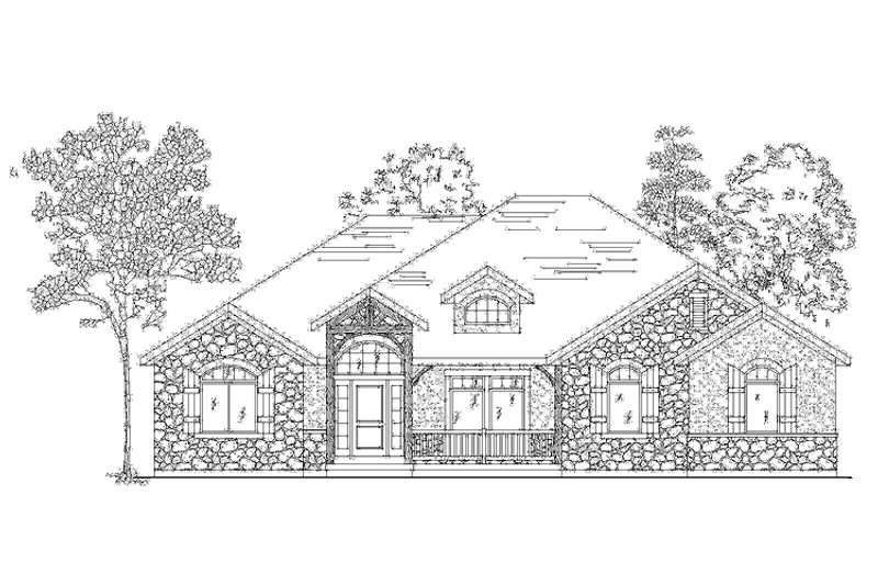 House Blueprint - Ranch Exterior - Front Elevation Plan #945-102