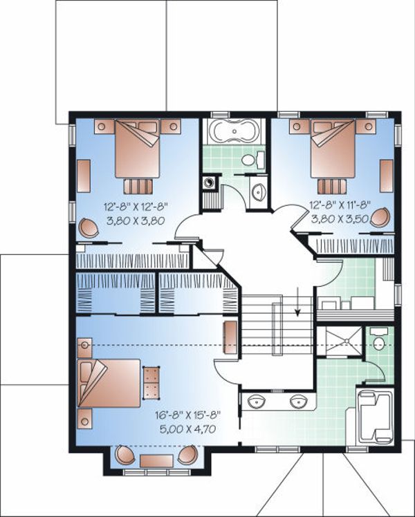 Dream House Plan - Craftsman Floor Plan - Upper Floor Plan #23-815