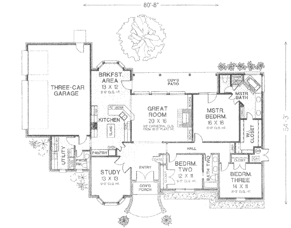 Traditional Floor Plan - Main Floor Plan #310-361