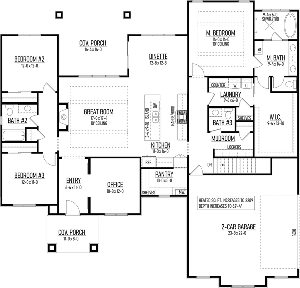 Craftsman Floor Plan - Other Floor Plan #1093-6