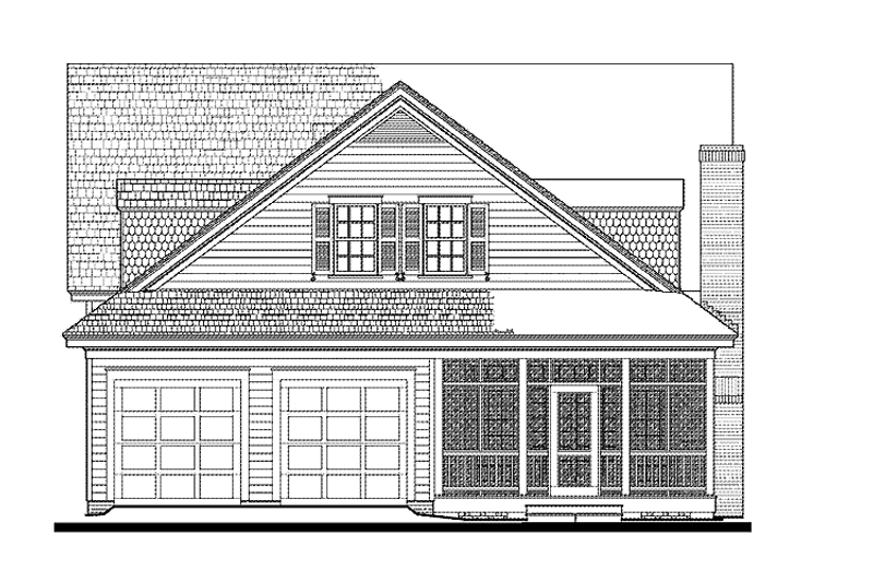 Dream House Plan - Exterior - Rear Elevation for Country House Plan #137-336 - 3 bed, 3.5 bath