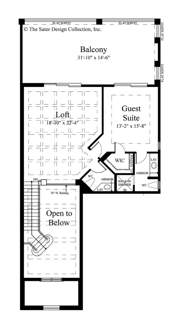 Architectural House Design - Mediterranean Floor Plan - Upper Floor Plan #930-449