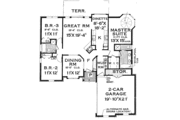 Colonial Style House Plan - 3 Beds 2 Baths 1540 Sq/Ft Plan #3-277 