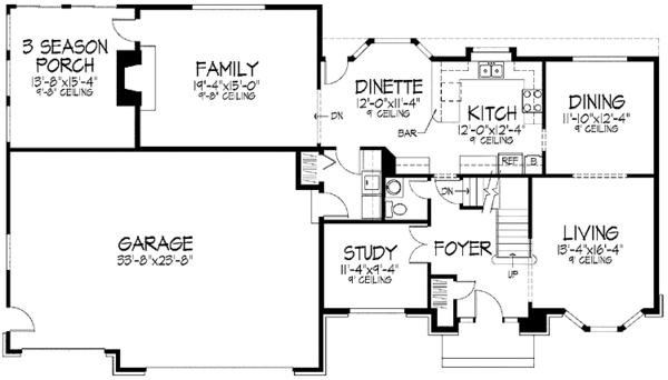 House Plan Design - Traditional Floor Plan - Main Floor Plan #51-906