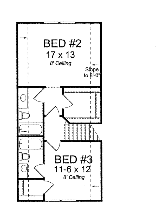 Home Plan - Craftsman Floor Plan - Upper Floor Plan #513-2120