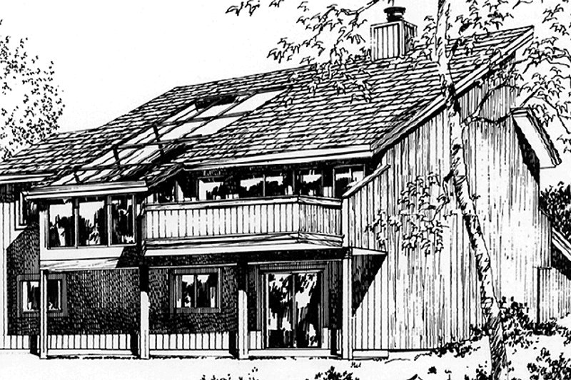 House Plan Design - Exterior - Rear Elevation 5 for Prairie House Plan #320-1190 - 3 bed, 2.5 bath