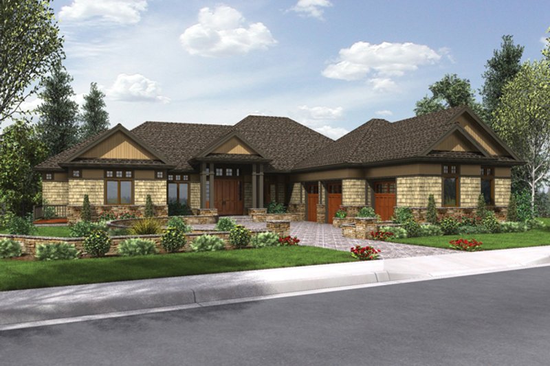 House Blueprint - Craftsman Exterior - Front Elevation Plan #48-904