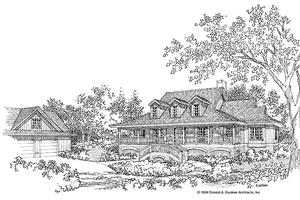 Country Exterior - Front Elevation Plan #929-368