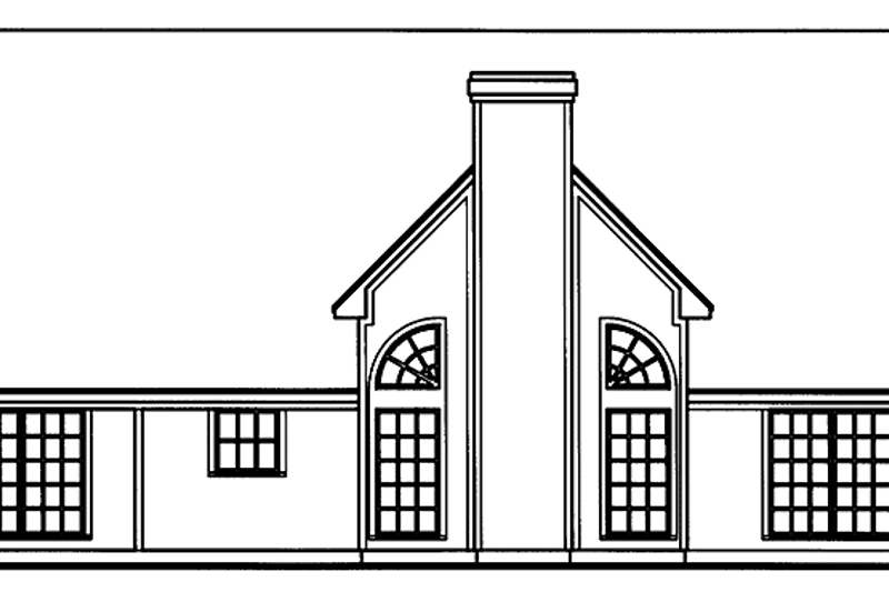 Home Plan - Exterior - Rear Elevation for Country House Plan #42-692 - 3 bed, 2.5 bath