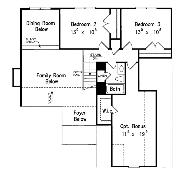 House Design - Country Floor Plan - Upper Floor Plan #927-563