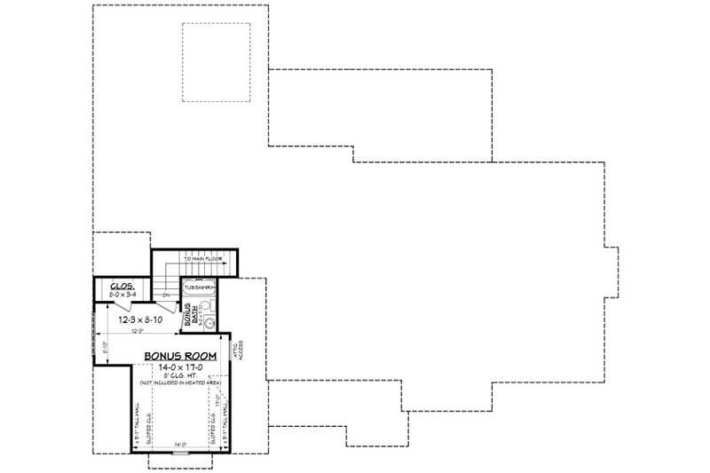 House Blueprint - Floor Plan - Upper Floor for Country House Plan #430-268 - 5 bed, 3.5 bath